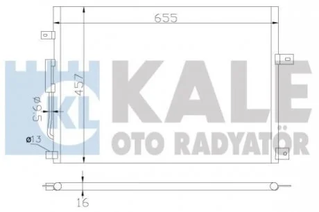KALE JEEP Радиатор кондиционера Grand Cherokee II 2.7CRD/4.7 99-03 Kale oto radyator 385700