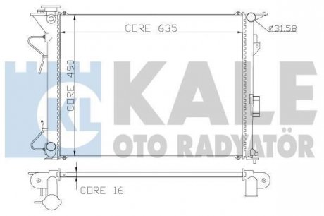 Радиатор охлаждения Hyundai Grandeur, Sonata V, Kia Magentis Kale oto radyator 369800 (фото 1)