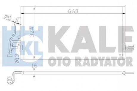 KALE MITSUBISHI Радиатор кондиционера Carisma,Space Star 95- Kale oto radyator 343155