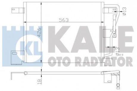 KALE JEEP Радиатор кондиционера Grand Cherokee 4.0/5.9 91- Kale oto radyator 385900 (фото 1)