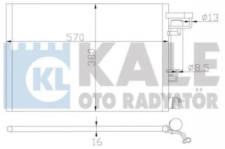 Радиатор кондиционера Ford Fiesta VI Condenser Kale oto radyator 342870