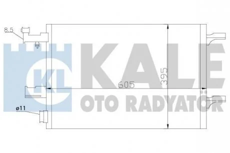 Радіатор кондиціонера Chevrolet Cruze, Orlando, Opel Astra J, Astra J Gtc KALE OTO RADYATOR Kale oto radyator 391100