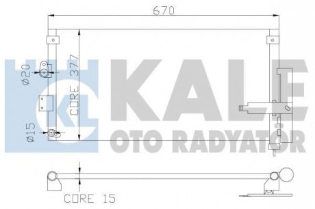 Радіатор кондиціонера Honda Civic VIII Kale oto radyator 386900