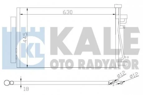 Радіатор кондиціонера Chevrolet Captiva - Opel Antara, Vauxhall Antara Condenser Kale oto radyator 343310