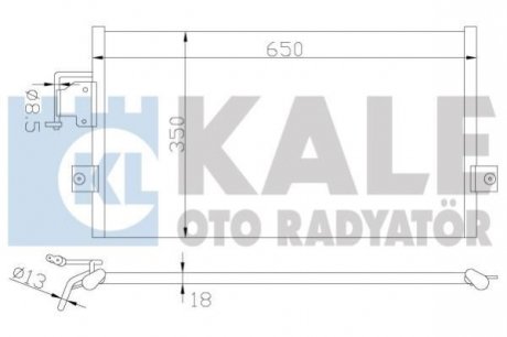 KALE HYUNDAI Радиатор кондиционера Coupe,Lantra II 95- Kale oto radyator 379700