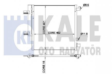 KALE CHEVROLET Радиатор кондиционера Spark 1.0/1.2 10- Kale oto radyator 342515