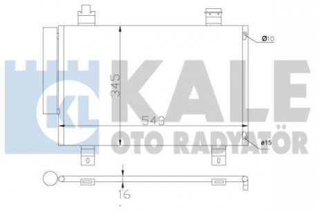 KALE SUZUKI Радиатор кондиционера Swift III,IV 05- Kale oto radyator 394000