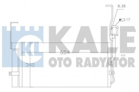 Радиатор кондиционера Hyundai Santa F I (Sm) Condenser KALE OTO RADYATO Kale oto radyator 386600