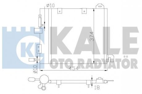 KALE OPEL Радиатор кондиционера Astra G,Zafira A Kale oto radyator 393800