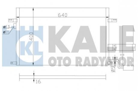 Радиатор кондиционера Chevrolet Lacetti, Nubira - Daewoo Lacetti, Nubira Condens Kale oto radyator 377100