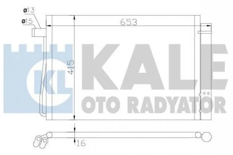 KALE BMW Радиатор кондиционера 5 E60,6,7 E65 01- Kale oto radyator 343060