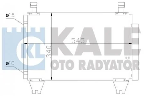 KALE TOYOTA Радиатор кондиционера Hilux VII 05- Kale oto radyator 383500