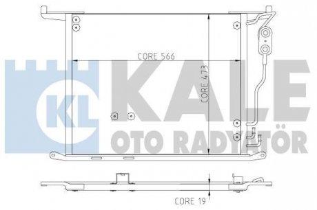 KALE DB Радиатор кондиционера S-Class W220 98- Kale oto radyator 381400