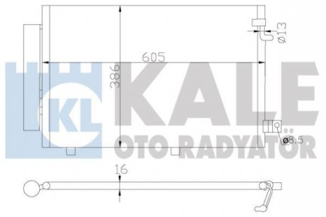 Радіатор кондиціонера Ford Fiesta VI Condenser Kale oto radyator 342860