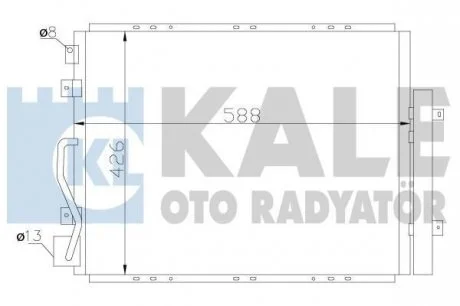 Радіатор кондиціонера Kia Sorento I Condenser Kale oto radyator 342625
