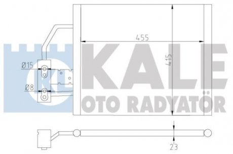 KALE BMW Радиатор кондиционера 5 E39 96- Kale oto radyator 343055 (фото 1)