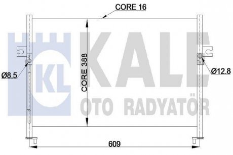 Радіатор кондиціонера Hyundai H-1 / Starex, H-1 Box, H100, Porter Condenser Kale oto radyator 342425