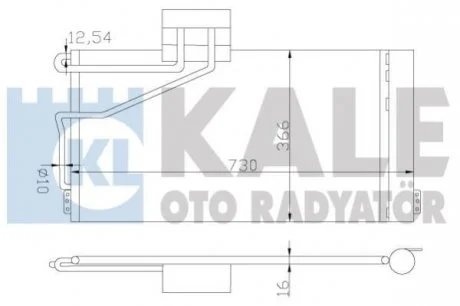 KALE DB Радиатор кондиционера W203 00- Kale oto radyator 387800
