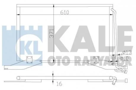 KALE DB Радиатор кондиционера W210 Kale oto radyator 392800