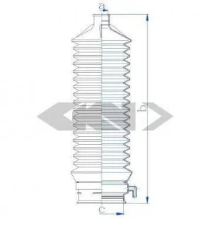 Пильовик рульового механізма GKN SPIDAN 84119