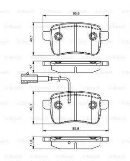 ALFA ROMEO К-т задних торм. колодок Giulietta 1,4-1,6 10- BOSCH 0986495305