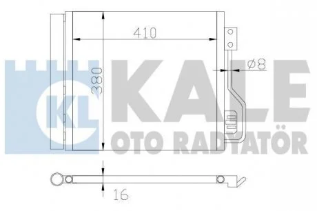 KALE DB Радиатор кондиционера Smart Fortwo 07- Kale oto radyator 342545