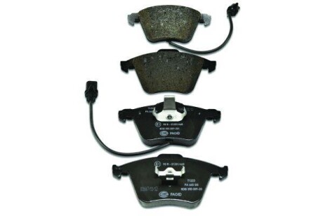 Гальмівні колодки дискові перед, Audi A4 1.6-3.2FSi/A6 III/A6 Quattro III 4.2 04- /T-5 Hella pagid 8DB 355 009-201