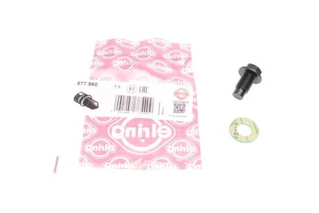 Болт зливу оливи + шайба Toyota Yaris/Citroen C1/Peugeot 107/108 1.0-1.33 02- (M12x1.25) ELRING 877.960