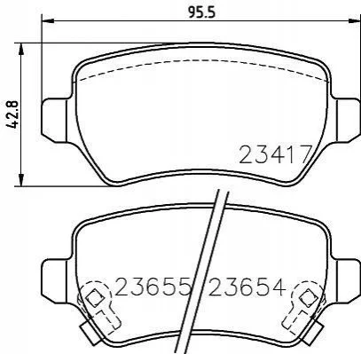 Гальмівнi колодки дисковi зад. Opel Astra G 98-, Meriva 03- Hella pagid 8DB 355 018-781 (фото 1)