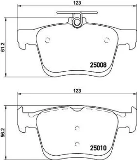 Гальмівні колодки зад.VW Golf VII/Audi A3 1.2-2.0 12- Hella pagid 8DB 355 020-271