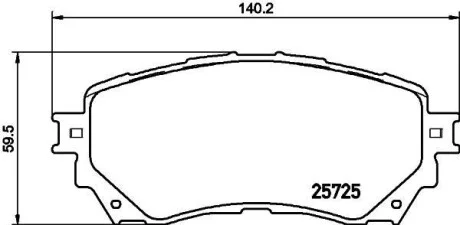Гальмівні колодки дискові перед. Mazda 6 2.0-2.5 12- Hella pagid 8DB 355 020-901
