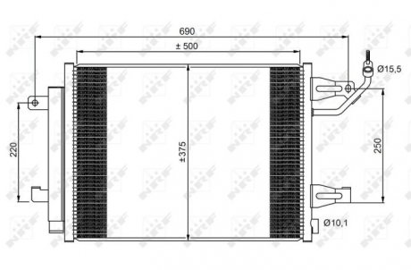 Радіатор кондиціонера NRF 350073