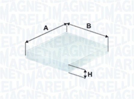 BCF558 Фильтр салона MAGNETI MARELLI 350208065580