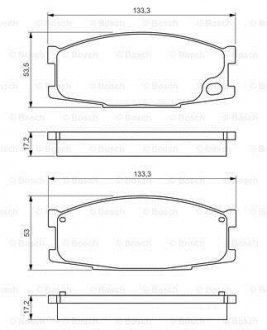 MITSUBISHI К-т тормозных колодок передних Canter BOSCH 0986495130