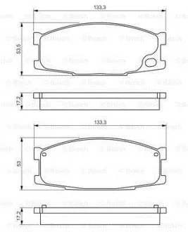 MITSUBISHI К-т тормозных колодок передних Canter BOSCH 0986495130