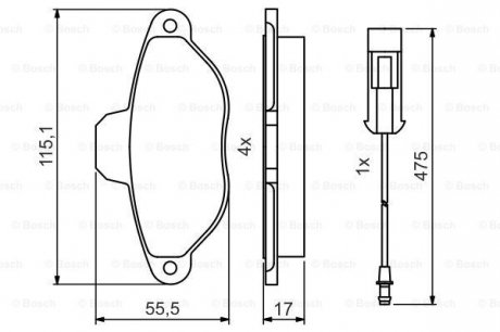 FIAT Тормозные колодки передние Punto 93- BOSCH 0986495475