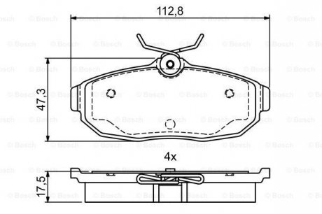 FORD Тормозные колодки задн. Mustang 05- BOSCH 0986495401