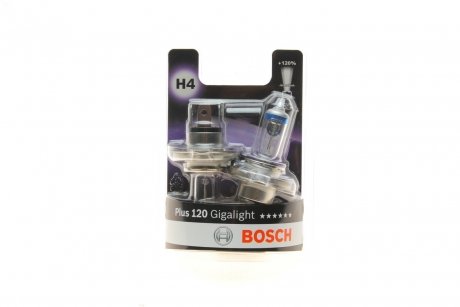 Автолампа H4 12V 60/55W P43t Plus 120 Gigalight DBL BOSCH 1987301425