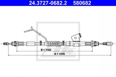 Трос зупиночних гальм ATE 24.3727-0682.2