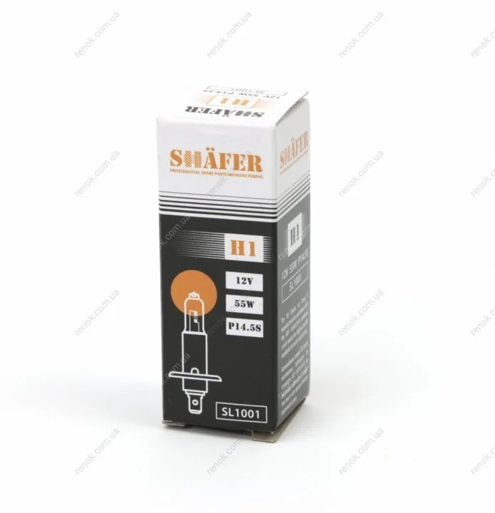 Лампа H1 12V 55W P14.5S упаковка коробка SHAFER SL1001 (фото 1)