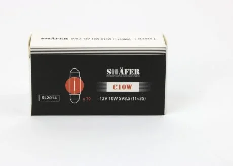 Лампа (C10W) 12V 10W SV8.5 (11x35mm) SHAFER SL2014