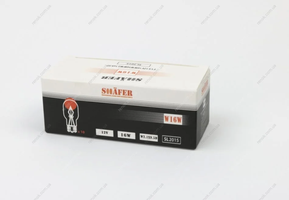 Лампа W16W 12V 16W W2.1x9.5d SHAFER SL2015 (фото 1)