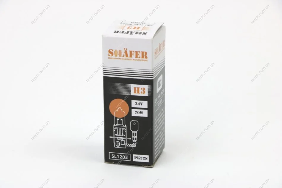 Лампа H3 24V 70W PK22S SHAFER SL1203 (фото 1)