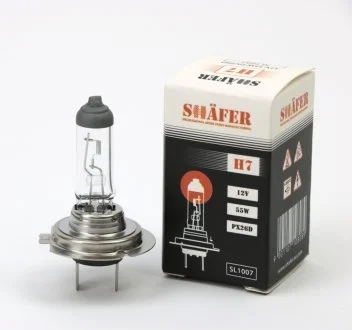 Лампа галогенова H7 12V 55W PX26D SHAFER SL1007