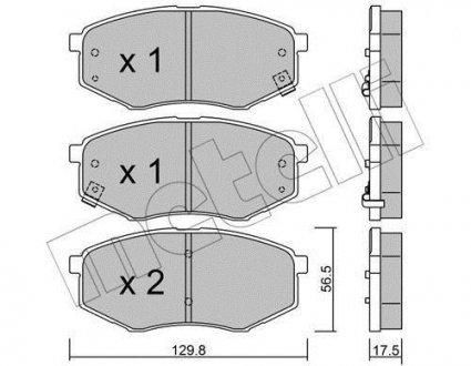 Колодки тормозные (передние) Hyundai ix20/ix35/Tucson/Sonata/Kia Sportage 10-/Soul 14- Metelli 22-0942-0