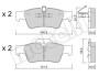 Колодки тормозные (задние) MB M-class (W164)/R-class (W251)/GL-class (X164) 05-14/G-class (W463) 04- Metelli 22-0568-1 (фото 2)