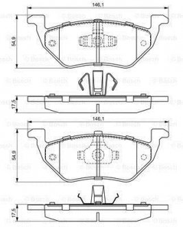 Гальмівні колодки дискові ROBERT BOSCH 0986494683