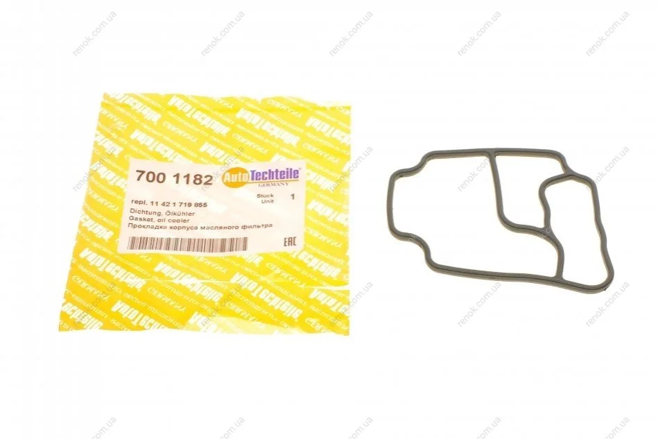 Прокладка корпуса масляного фильтра BMW 3 (E36/E46)/5 (E34/E39/E60)/7 (E38/E65-E67)/X5 (E53) AUTOTECHTEILE 700 1182 (фото 1)