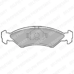 FORD Колодки тормозные передние FIESTA 17MM 8/83-89 Delphi LP351