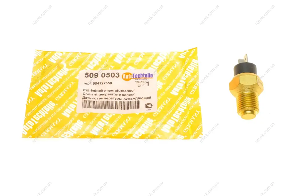 Датчик температури охолоджуючої рідини Citroen Jumper/Peugeot Boxer 2.8HDi 02- (2 конт) AUTOTECHTEILE 509 0503 (фото 1)